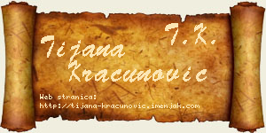 Tijana Kračunović vizit kartica